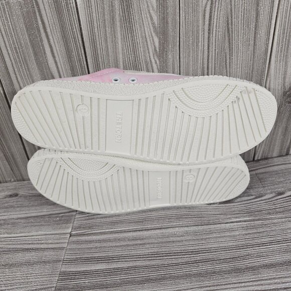 Tretorn Lace up Sneaker Mules Easy Nylite Canvas Pink/White Dye Women's Sz 9 NEW - Picture 11 of 16